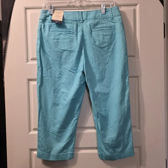St Johns Bay Mid Rise Capri Pants - Blue Size 10 - Picture 2 of 3